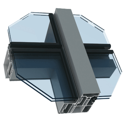 Composition of glass curtain wall