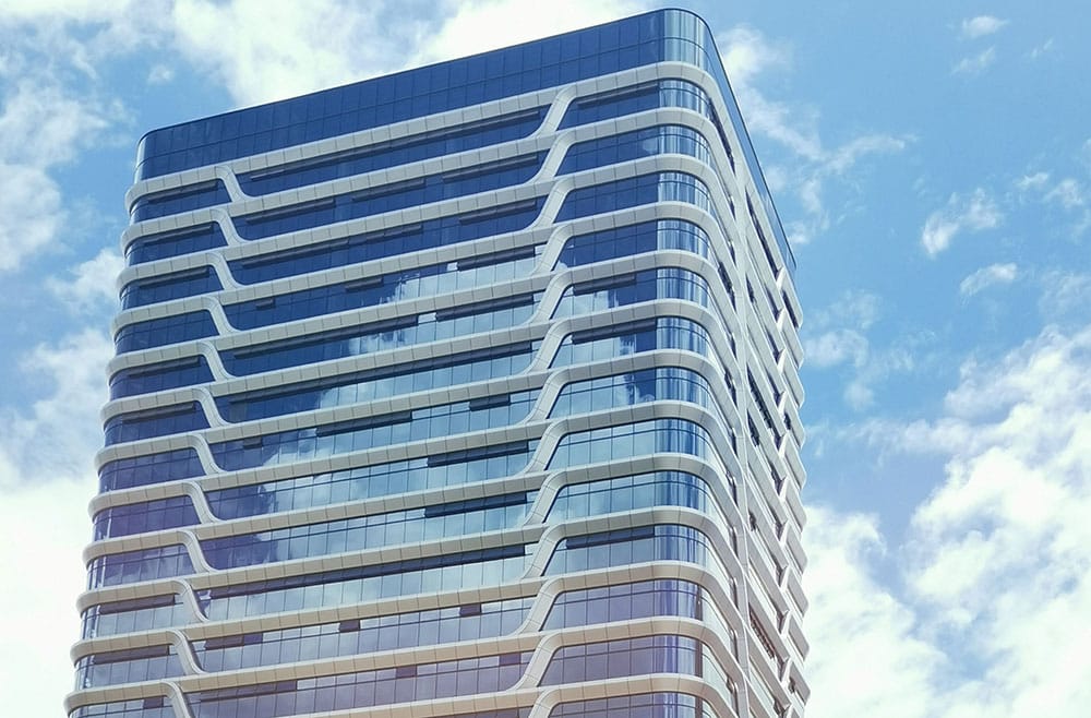What is a glass curtain wall