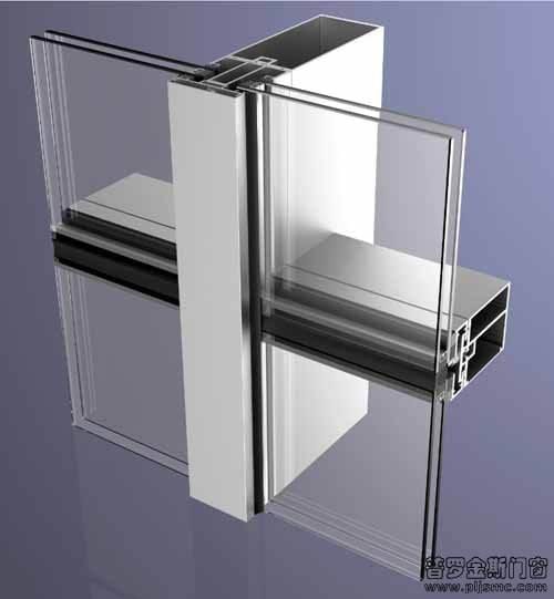 Semi-hidden frame curtain wall