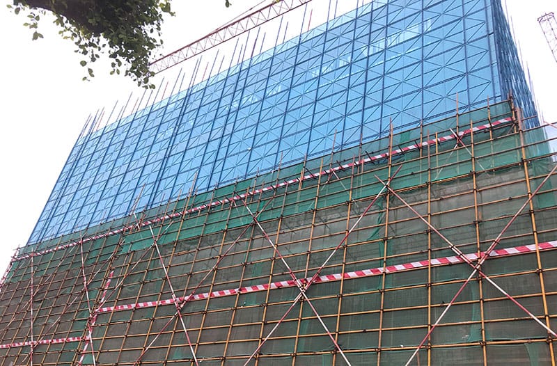 Construction of glass curtain wall