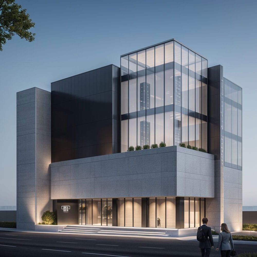 Glass curtain wall vs brick wall